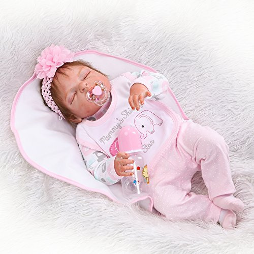 Pedolltree Reborn Baby Dolls Girl 22  Lifelike Full Body Sil