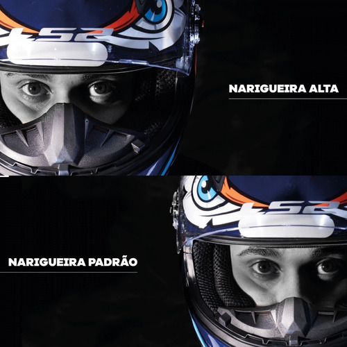 Narigueira Super Alta Racing Capacete Ls2 Ff358 E Ff353