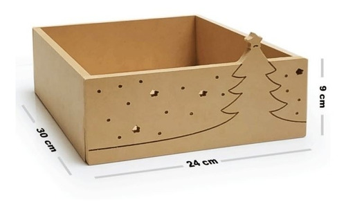 Caja Decorativa De Noche Navideña Para Regalo Sorpresa