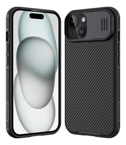 Case Nillkin Camshield Pro Para iPhone 15 Plus 6.7 Negro
