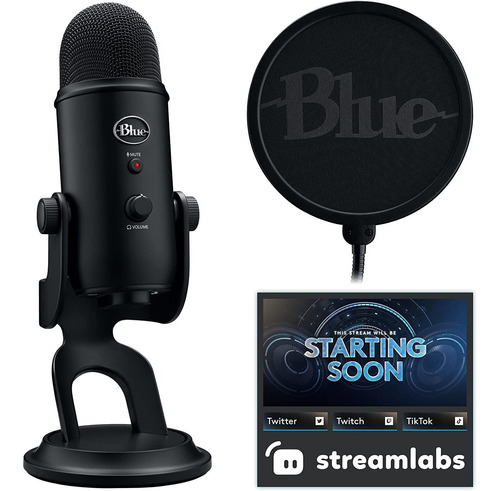 Microfono Usb Para Juegos Blue Yeti De Logitech + Filtro -01