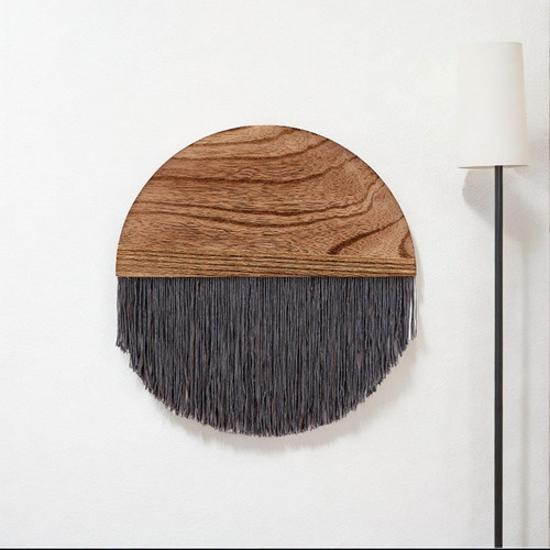 Tapiz Bohemio Con Flecos Para Colgar En La Pared De Gris