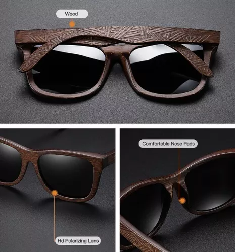 Gafas De Sol De Madera Bambú Polarizadas Con Filtro Uv400 | Envío gratis