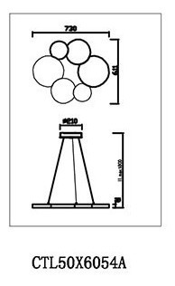 Imagen 4 de 7 de Lampara Colgante Moderna Nube 120 Candil Luces Led 220v 54w