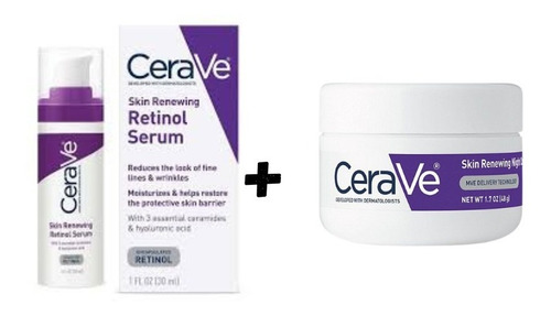 Cerave Kit Skin Renewing Retinol Serum + Night Cream