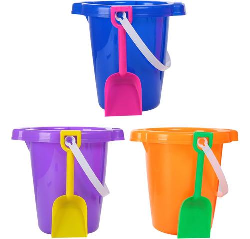 4es Novedad 6 Pack 7.5 Cubos Y Palas De Playa Para Ninos ...