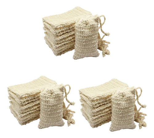 Bolsa De Jabón De Sisal Natural, 90 Unidades, Exfoliante, Bo