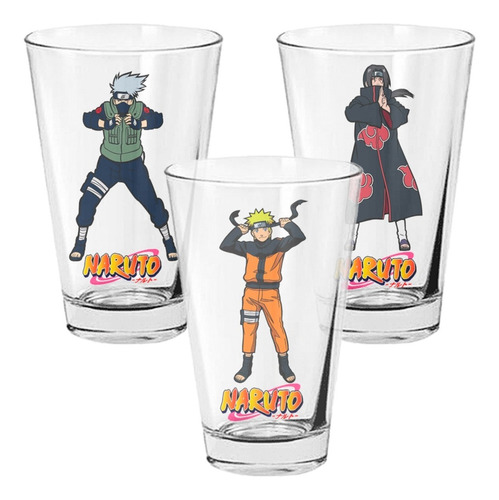 Set De Vasos Naruto X 3 (varios Modelos)