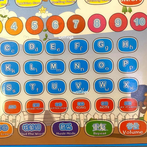 Imagen 2 de 8 de Juego Tipo Tablet Juguete Didactico Aprender Ingles Y Chino