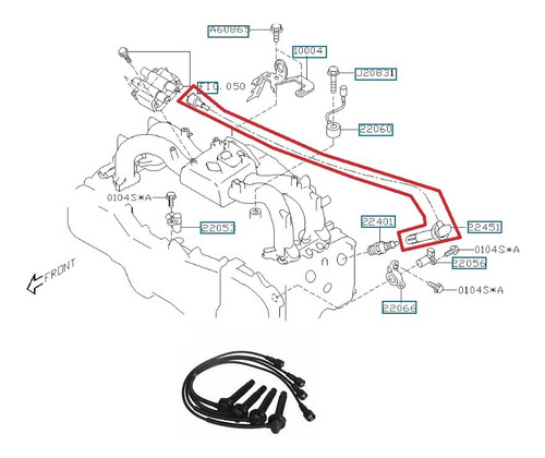 Cables De Bujias Subaru Legacy 2.0 2005-2006 Ver Con Chasis