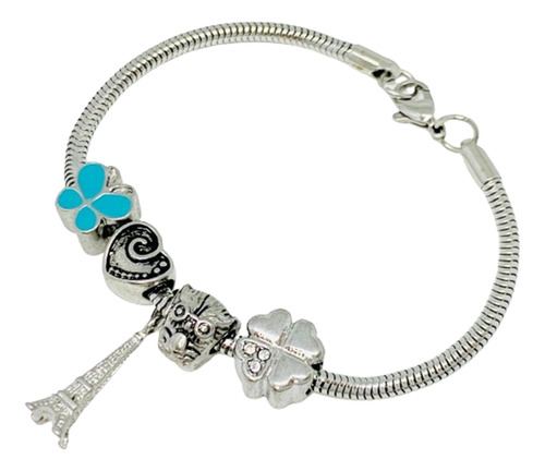 Pulsera Con Dijes De Acero Quirurgico Regalo Ideal Aqp 007