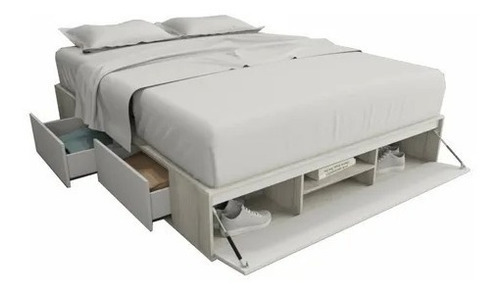 Cama Box Sommier Con Cajonera 200x160 Nevado/everest 6443 Cu