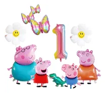 Comprar Pack De Globos Familia Peppa Pig George Papa Mama Pig 