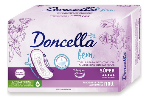 Toalla Doncella Incontinencia Super Pack X 5 Unid ( 40 Cm )