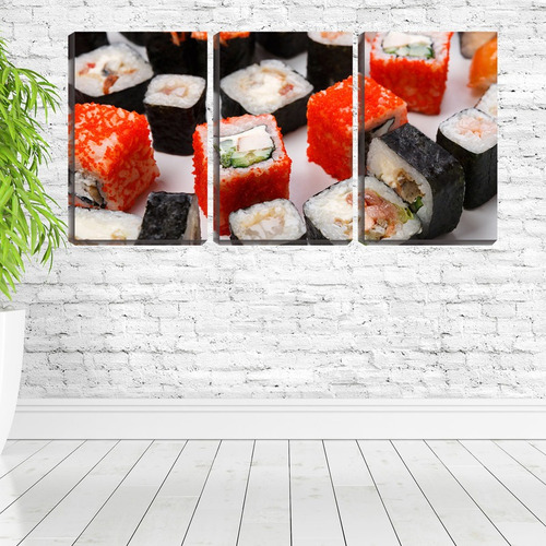 Quadro Decorativo 45x96 Sushi Comida Japonesa