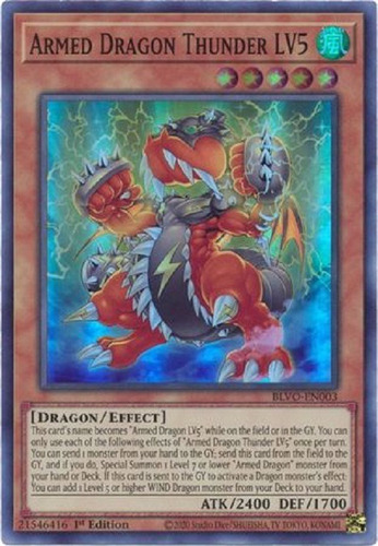 Dragón Armado Tronador Lv5 Super Raro Yugioh