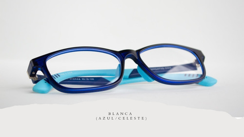 Imagen 5 de 6 de Marco Lente Anteojo Gafa Receta Cruiser Blanca Azul Niño