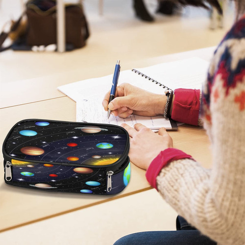 Estuche Para Lápices De Gran Capacidad Con Sistema Solar, D