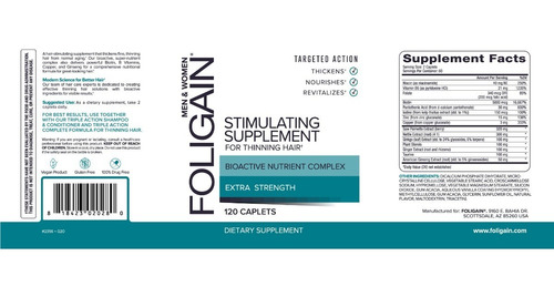 Imagen 3 de 3 de Estimulante Regenerador Foligain 120 Tabs Unisex