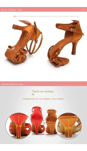 Par De Zapatos De Baile Latino Para Interiores Con Tacones A