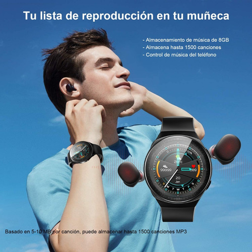 Imagen 5 de 10 de Reloj Inteligente Deportivo Bluetooth Con Llamada