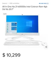 Comprar All In One Hp 21-b0000la Intel Celeron Ram 4gb Dd 1tb 20.7''