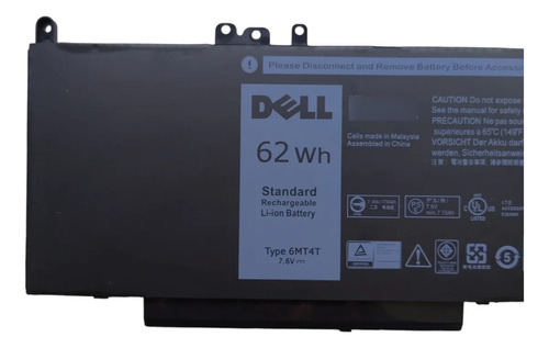 Original Bateria Dell Precision 15 3510 M3510 Series 6mt4t