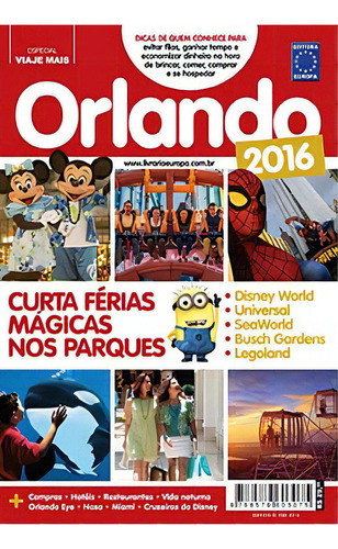 Guia Orlando 2016, De Vários Autores. Editorial Editora Europa, Tapa Mole En Português, 2015