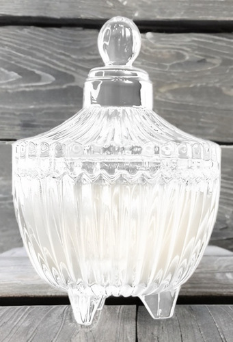 Velas Caramelera Stripes X15 Portavela Vidrio - 10x7 Cms