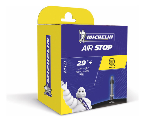 Cámara De Bicicleta Michelin A6 Airstop 60/77x622 Presta 40m