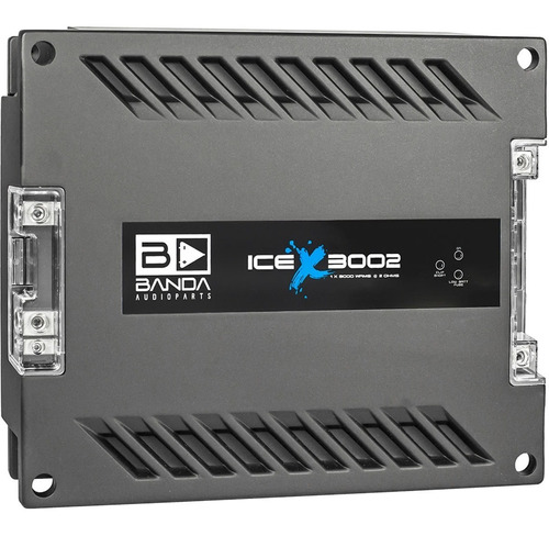 Banda Modulo Automotivo Ice X 3002 3000w 2 Ohms 1 Canal Full Range Cor Cinza-escuro