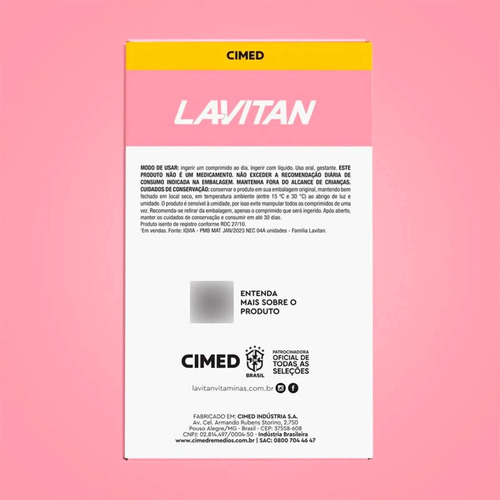 Lavitan Pré-natal Multi 30 Comp Nutrição Gestacional