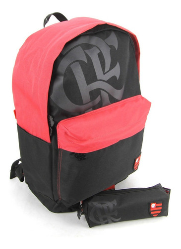 Imagem 9 de 10 de Mochila Juvenil Flamengo Costas Com Estojo Xeryus 10916