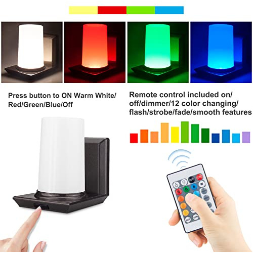 Lámpara De Pared Recargable Batería Led Interiores - ...