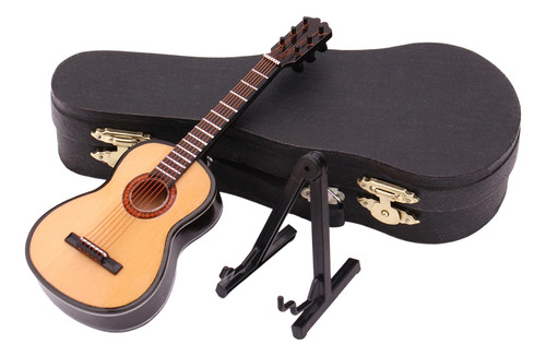 1/12 Guitarra En Miniatura Con Soporte Y Estuche Colección