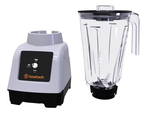 Licuadora 750w Plástico 2l Tradicional 2vel Bosstech B2 Gris