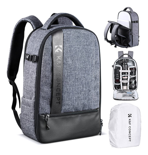 K&f Concept Mochila De Camara Profesional, Gris-2