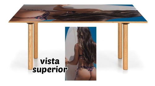 Vinilo Para Mesa Mujer Sexy Modelo Fotografia Bikini M1