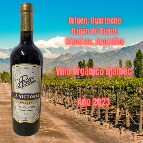 Vino Orgánico La Posta La Victoria 750ml Malbec Mendoza