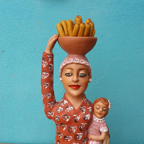Mãe Retirante Com Bananas -alice Ribeiro/vale Dojequitinhona