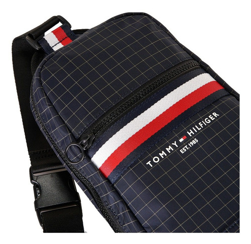 Mochila Tommy Jeans Hombre Con Colores Distintivos Color Azul marino Diseño de la tela Liso