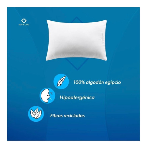 Almohadas Member's Mark King Size 500 Hilos 2 Pzas Color Bla