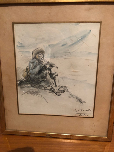 Carbonilla Lote De 3 Dibujos Del Artista Tomás Di Taranto (Usado)