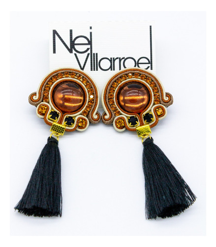 Aros Neivillarroel Soutache Modelo Brianna