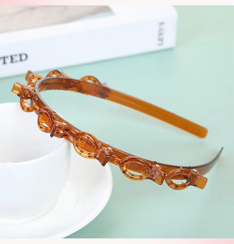 Cintas Plásticas Trenza Doble Con Clips, Para Pelo Rizado