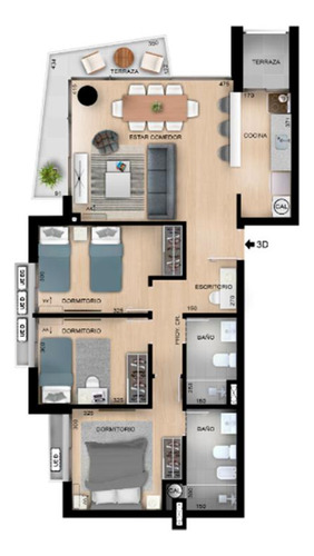 Venta Departamento 3 Dormitorios Suite Terraza Barbacoa- Centro (montevideo)