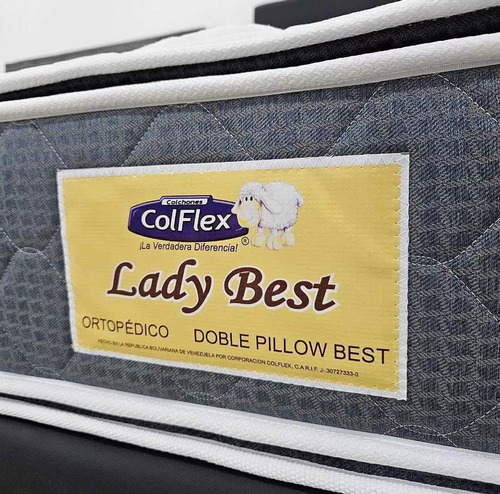 Colchón Colflex Lady Best Queen 190x160cm Con Doble Pillow