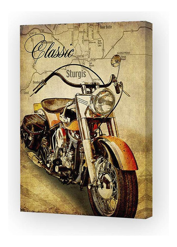 Cuadro 16x24cm Vehiculos Classic Motocicleta Vintage