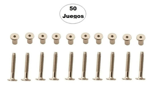 Tornillo Conector 1/4 X 25mm Con Tuerca (50 Juegos)