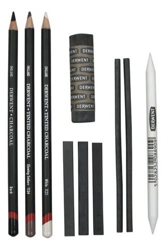 Set de 10 lápices de carbón Derwent